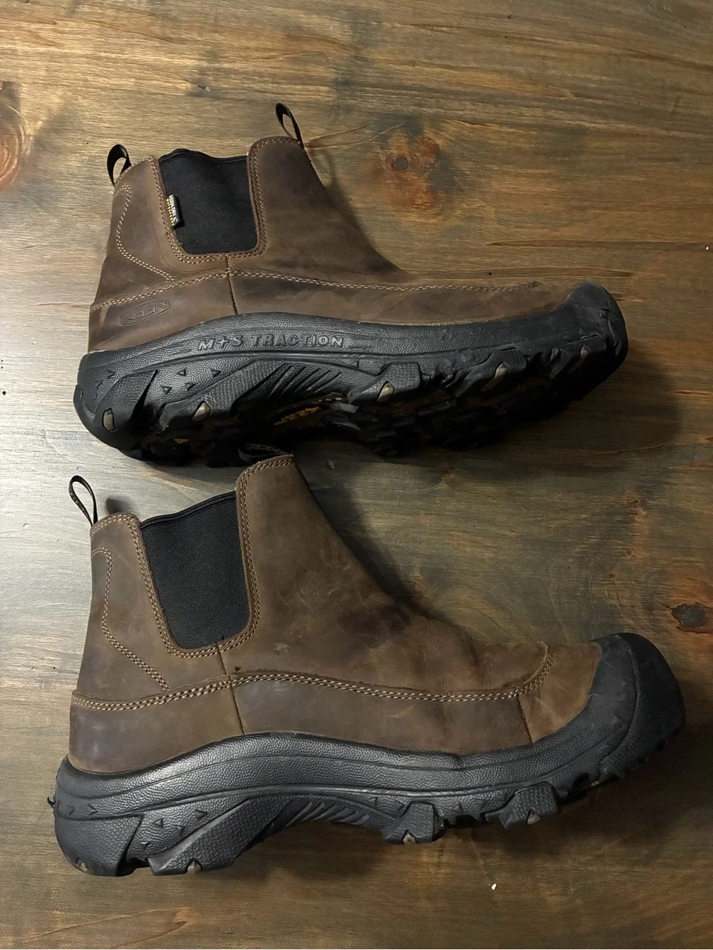 Keen Brown Slip-On Chelsea Work Boots
